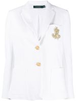 Lauren Ralph Lauren blazer à logo poitrine - Blanc