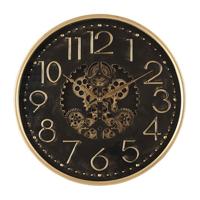 Wandklok Tasma zwart/goud S