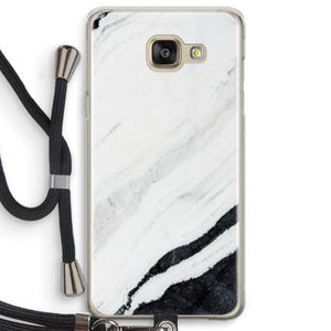 Elegante marmer: Samsung Galaxy A5 (2016) Transparant Hoesje met koord