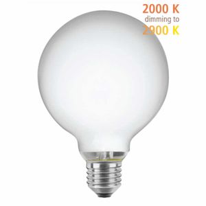 LED Globe dim to warm 95 opaal 4W 190 Lumen, Segula gezellig warm kaarslicht