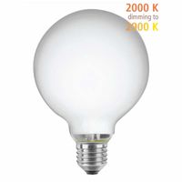 LED Globe dim to warm 95 opaal 4W 190 Lumen, Segula gezellig warm kaarslicht LED Globe dim to warm 95 opaal 4W 190 Lumen, Segula gezellig warm kaarslicht