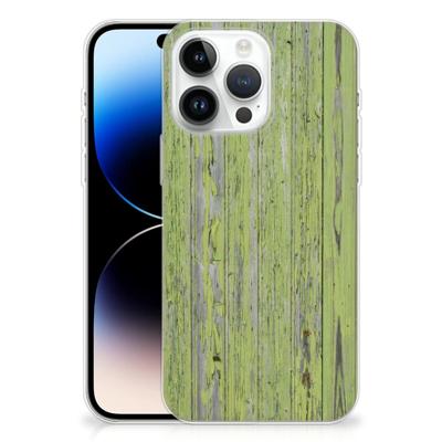 iPhone 14 Pro Max | Bumper Hoesje | Green Wood
