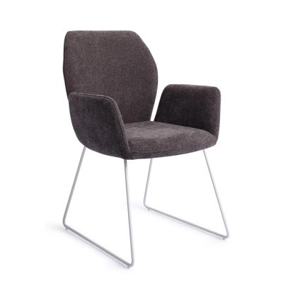 Jesper Home Eetkamerstoel 'Misaki' Slide White, kleur Almost Black