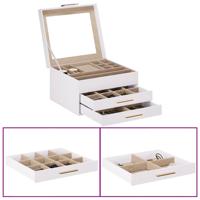 Sieradendoosje 3-laags 23x20,5x14 cm wit Sieradendoosje 3-laags 23x20,5x14 cm wit