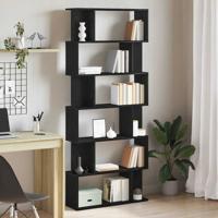 Boekenkast Zwart Eiken 80x24x190,5 cm Engineered Wood