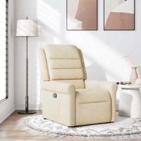 Fauteuil verstelbaar stof crmekleurig