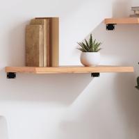Wandschap 60x40x(2-4) cm behandeld massief eikenhout lichtbruin