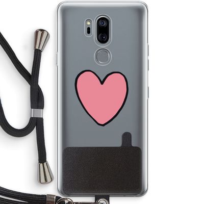 Hartje: LG G7 Thinq Transparant Hoesje met koord