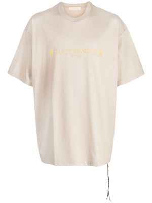 Mastermind World t-shirt en coton à logo imprimé - Marron