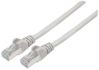 Intellinet 740739 RJ45 Netwerkkabel, patchkabel CAT 6A S/FTP 1.50 m Grijs Folie afscherming, Afscherming gevlochten, Afgeschermd, Halogeenvrij 1 stuk(s) - thumbnail