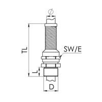 Wiska 10065852 Wartel Slagvast, Met trekontlasting, Met dichting M20 Messing (vernikkeld) Natuur 50 stuk(s)