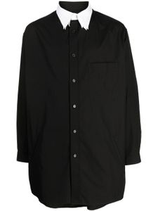 Yohji Yamamoto chemise à col superposé - Noir