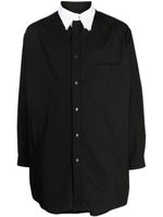 Yohji Yamamoto chemise à col superposé - Noir