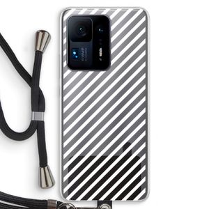 Strepen zwart-wit: Xiaomi Mi Mix 4 Transparant Hoesje met koord
