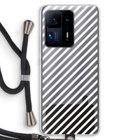 Strepen zwart-wit: Xiaomi Mi Mix 4 Transparant Hoesje met koord