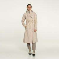 Trench Coat Long Regenjas Dames Cement