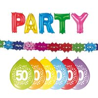 Verjaardag feest 50 jaar versieringen pakket 3-delig