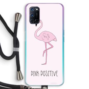 Pink positive: Oppo A72 Transparant Hoesje met koord