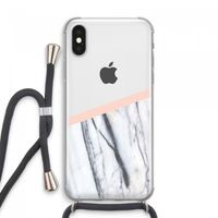 A touch of peach: iPhone XS Max Transparant Hoesje met koord