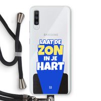 Laat de zon in je hart: Samsung Galaxy A70 Transparant Hoesje met koord
