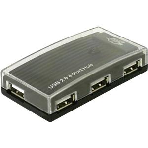 Delock USB-Hub 4 poorten USB 2.0-hub Zwart