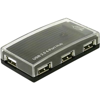 Delock USB-Hub 4 poorten USB 2.0-hub Zwart