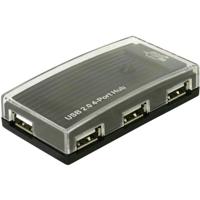 Delock USB-Hub 4 poorten USB 2.0-hub Zwart