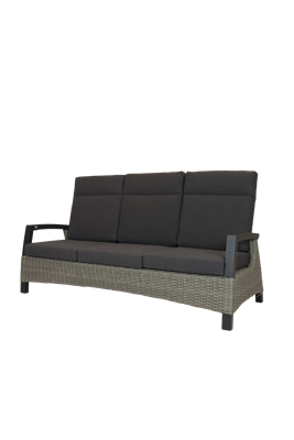 Qopps Orlon loungebank 3-zits frame mat royal Grey / Cloudy Grey
