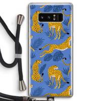 Luipaard: Samsung Galaxy Note 8 Transparant Hoesje met koord