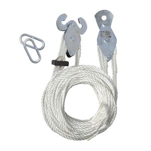 Handtakel met 20M nylon touw 345007