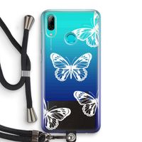 White butterfly: Huawei P Smart (2019) Transparant Hoesje met koord
