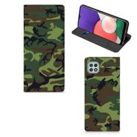 Samsung Galaxy A22 5G | Hoesje met Magneet | Army Dark