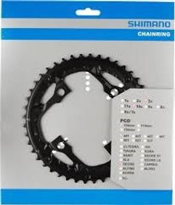 Shimano blad 38t 10v deore zwart y1wd98030