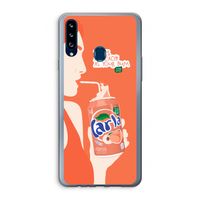 Peach please!: Samsung Galaxy A20s Transparant Hoesje