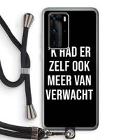 Meer verwacht - Zwart: Huawei P40 Pro Transparant Hoesje met koord