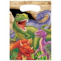 40x stuks Dinosaurus thema uitdeelzakjes/feestzakjes - thumbnail