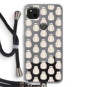 Uilen: Pixel 4a Transparant Hoesje met koord