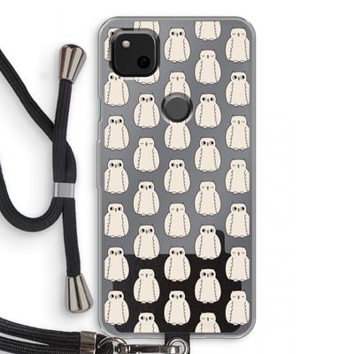 Uilen: Pixel 4a Transparant Hoesje met koord