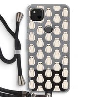 Uilen: Pixel 4a Transparant Hoesje met koord