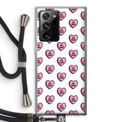 GIRL POWER: Samsung Galaxy Note 20 Ultra / Note 20 Ultra 5G Transparant Hoesje met koord