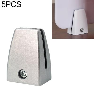 5 stuks platte vorm aluminiumlegering Office Desktop scherm Fixing clip partitie clip (zilver)
