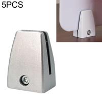 5 stuks platte vorm aluminiumlegering Office Desktop scherm Fixing clip partitie clip (zilver)