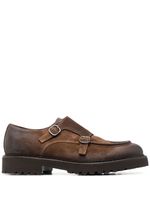 Doucal's chaussures en daim à double boucles - Marron - thumbnail