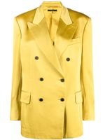 TOM FORD blazer satiné à boutonnière croisée - Jaune - thumbnail