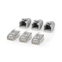 Nedis RJ45-Connector | RJ45 Pass Through | 10 Stuks | Grijs / Wit / Zwart | 1 stuks - CCBW89370GY CCBW89370GY - thumbnail