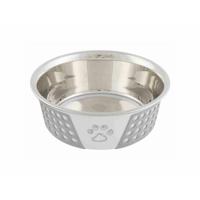 Voerbak voor honden Trixie Wit Grijs Siliconen Roestvrij staal 750 ml