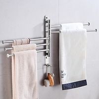 badkamer handdoekenrek draaibare activiteiten handdoekstang roestvrij staal geborsteld badkamer handdoekenrek Lightinthebox