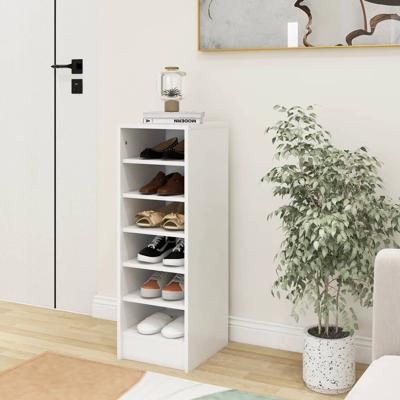 Schoenenkast 31,5x35x90 cm bewerkt hout wit