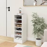 Schoenenkast 31,5x35x90 cm bewerkt hout wit