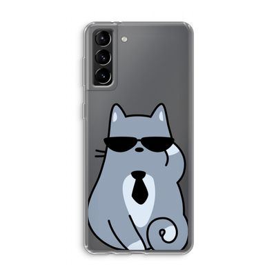 Cool cat: Samsung Galaxy S21 Plus Transparant Hoesje